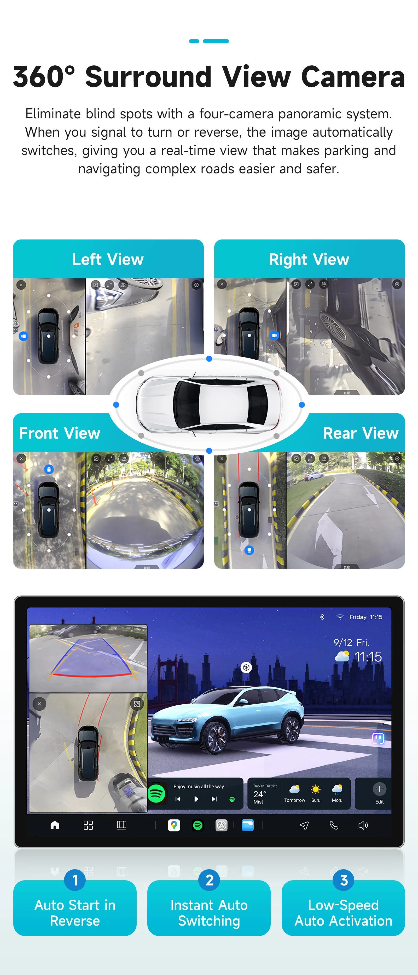 AURAAI 9inch Navigation Car Radio For Opel Zafira B Astra H 2005-2014 Intelligent Systems Carplay 2din Android 14 BT 360 Camera