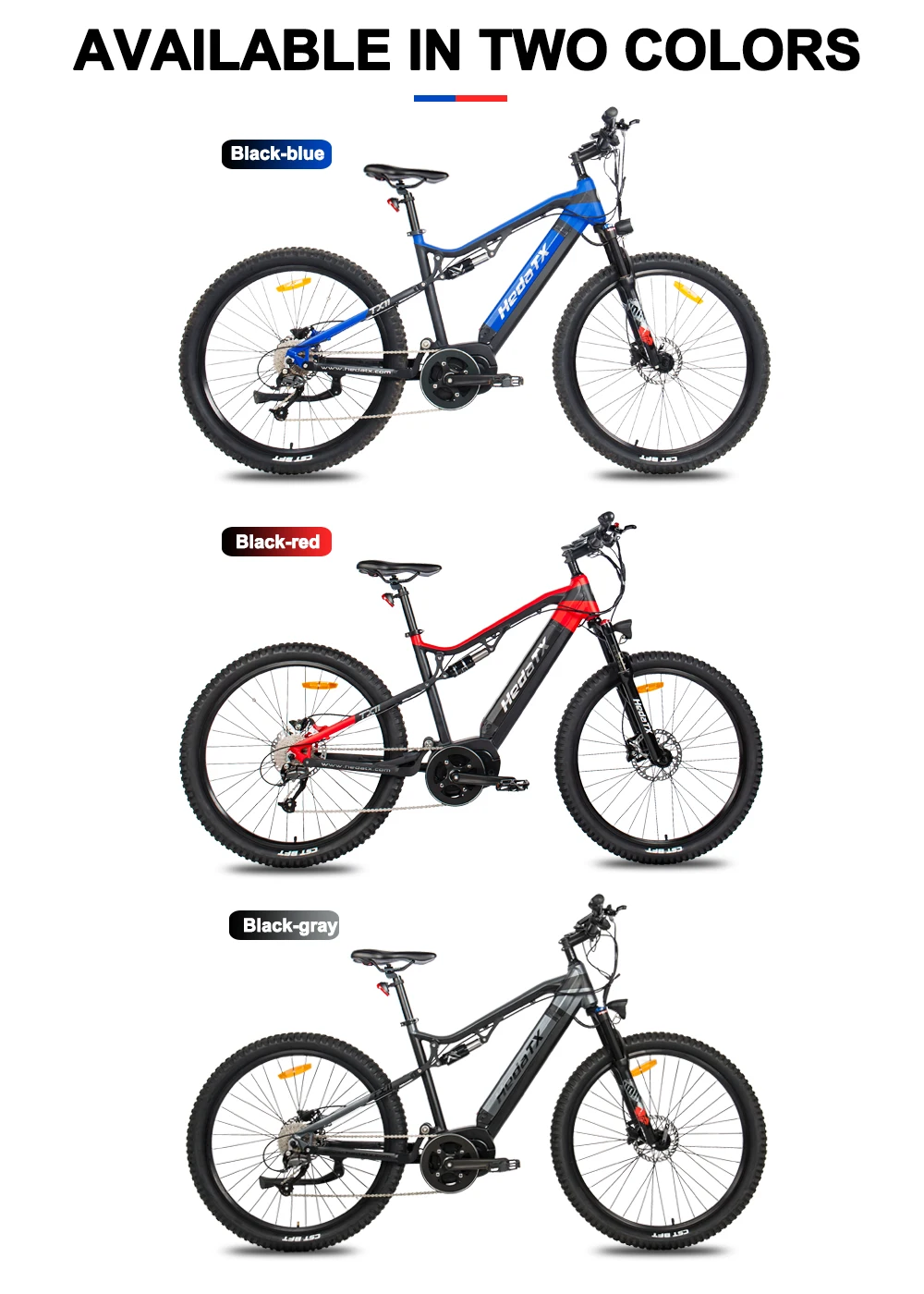 HedaTX TX11 Mid Motor 1000W Electric Bike 48V 15.6Ah Torque Sensor Adult Ebike 27.5" Powerful Electric Bicycle 45KM/H E Bike