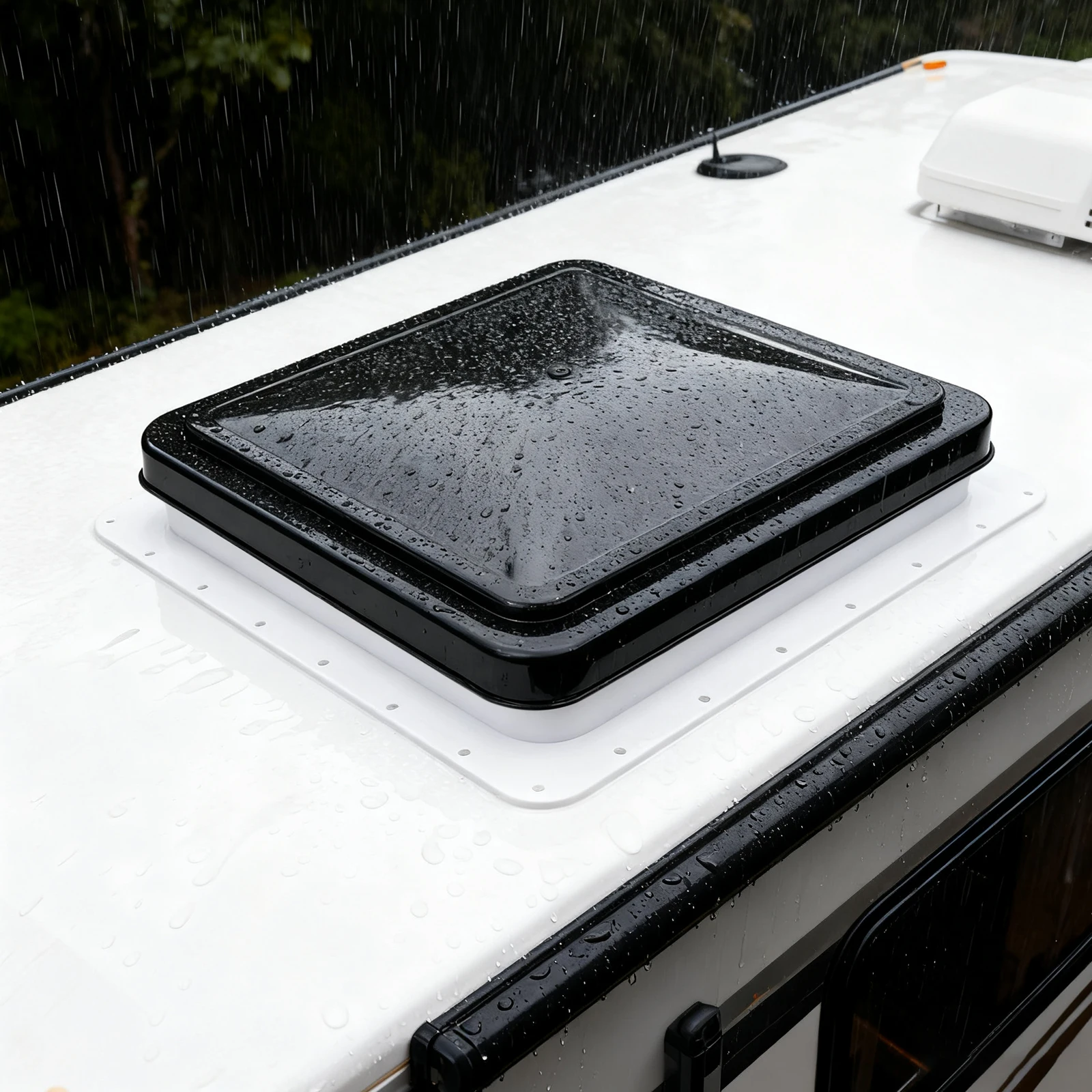 Universal Roof Vent Skylight with Screen Window 14x14 Inch Dustproof And Waterproof for RV Standard Size 42x42 Cm