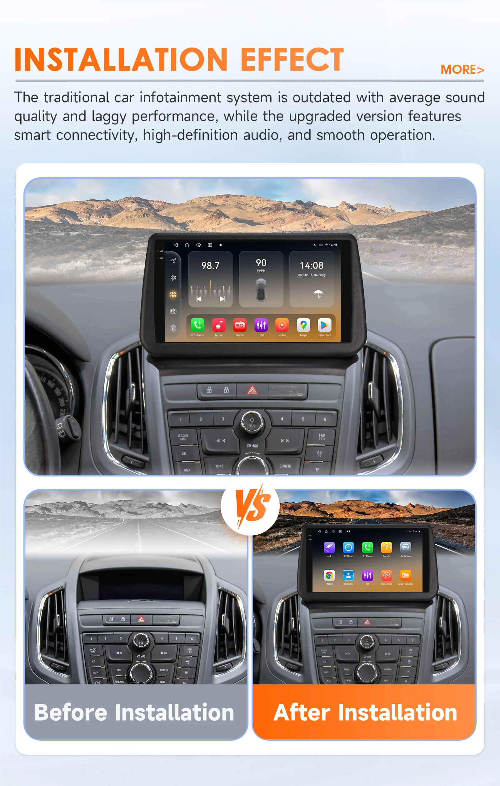 Hizpo 8Core 2Din AI Android 14 Car Radio For Opel zafira C 2010-2016 Car Multimedia GPS 4G Carplay 360Camera By Snapdragon 6115