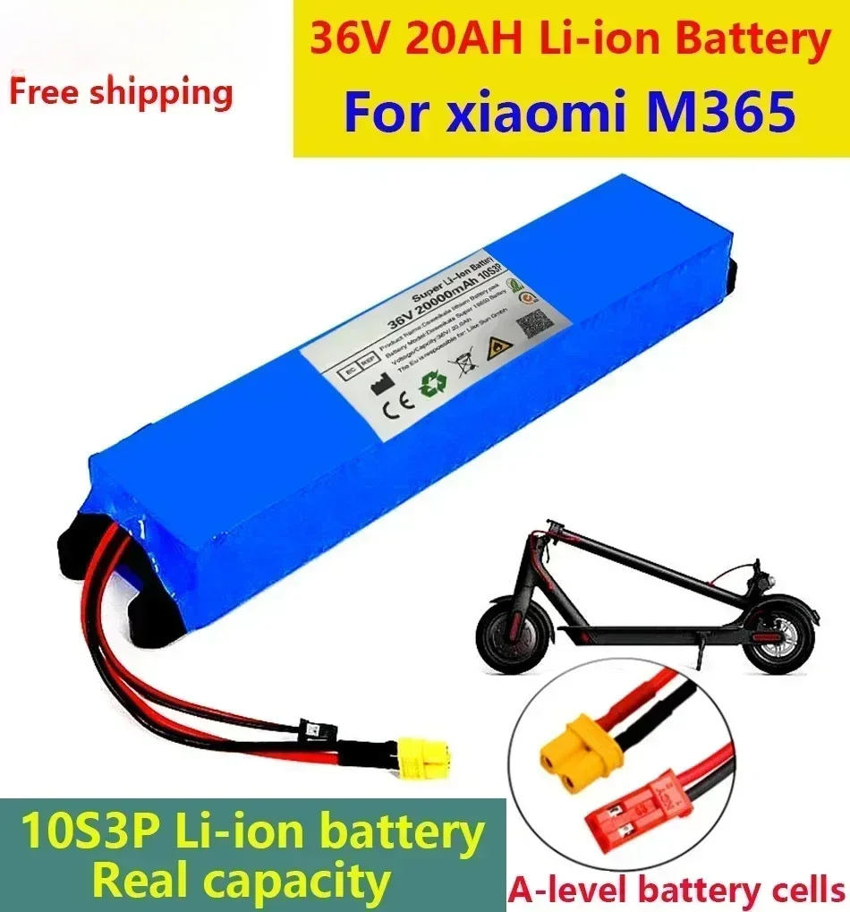 Shipping France 36V 10S3P 18650 Lithium Battery Pack 500W High Power Battery High Quality Battery Pack for M365 BMS DIY 42V