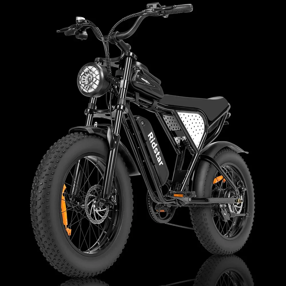 Ridstar Q20 48V 1000W 15Ah Electric Bike Adult Fat Tire E Bike 60KM Electric Bicycle 20 Inch Moped-Styled Ebike 45KM/H Motorbike