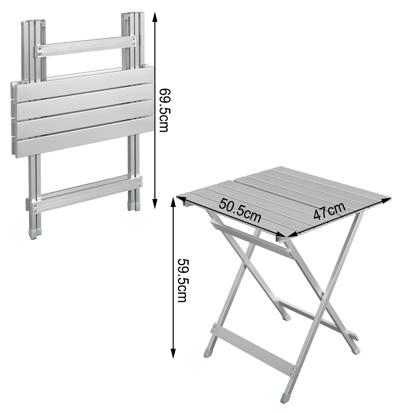 WOLTU Aluminum Folding Camping Table Garden Picnic Table Ultra-light Desk Balcony Side Table Foldable for Indoor Hiking Outdoor