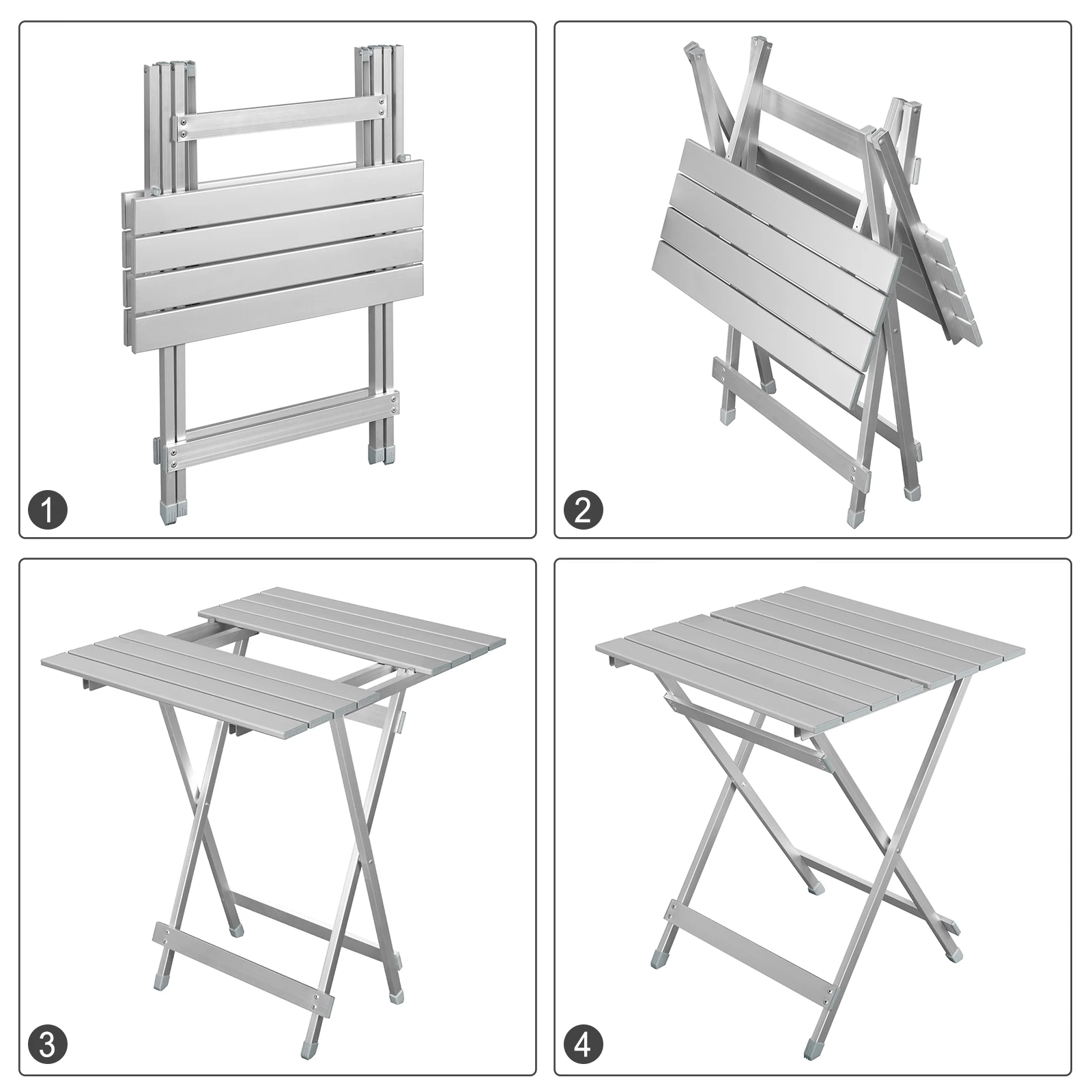 WOLTU Aluminum Folding Camping Table Garden Picnic Table Ultra-light Desk Balcony Side Table Foldable for Indoor Hiking Outdoor
