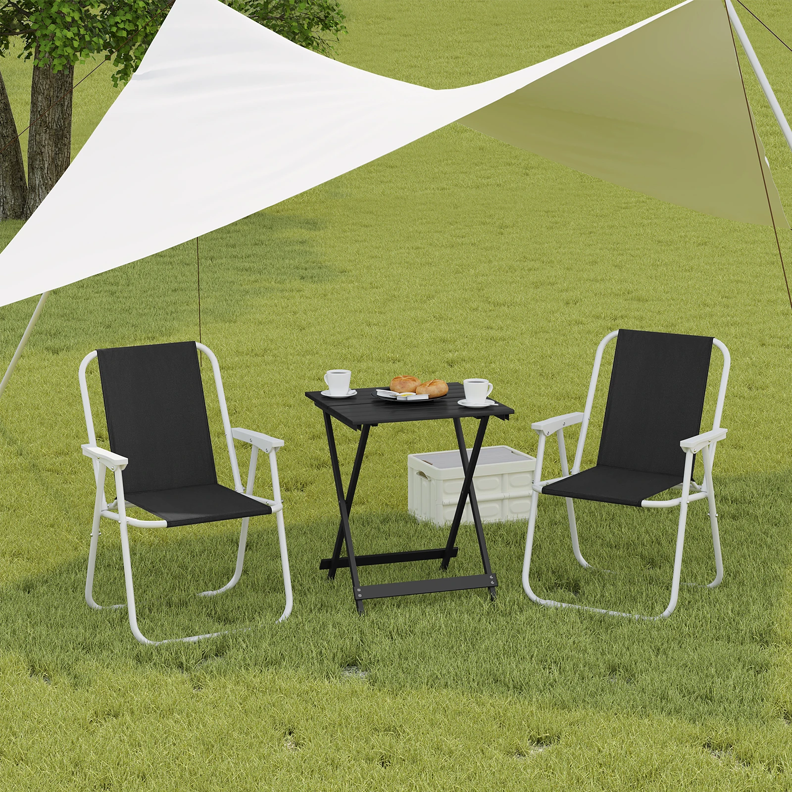 WOLTU Aluminum Folding Camping Table Garden Picnic Table Ultra-light Desk Balcony Side Table Foldable for Indoor Hiking Outdoor