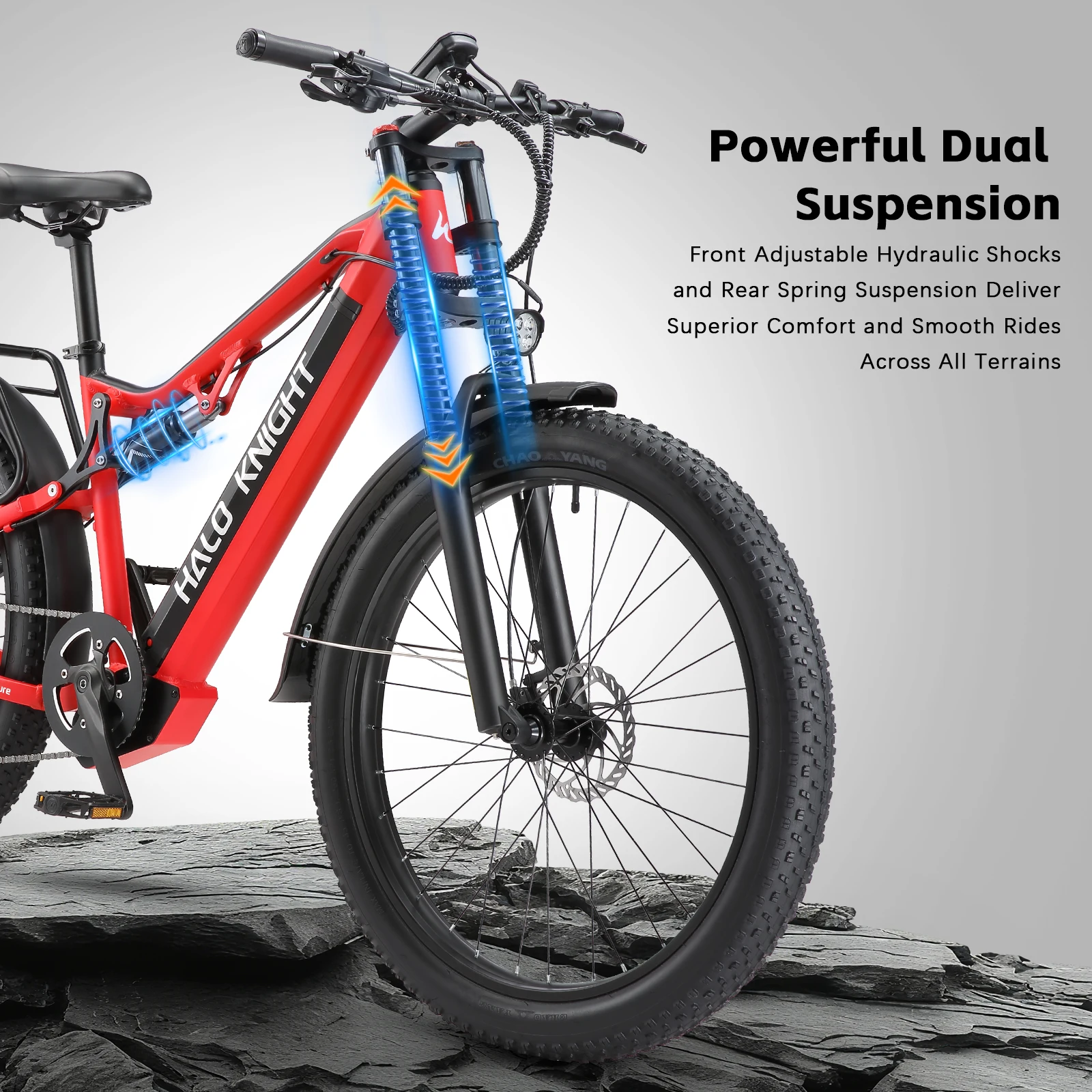 HALO KNIGHT H03 48V 1000W 19.2Ah Electric Bikes Fat Tire Adult Ebike 45km/h Electric Bicycles Hydraulic Brake Electric Motorbike