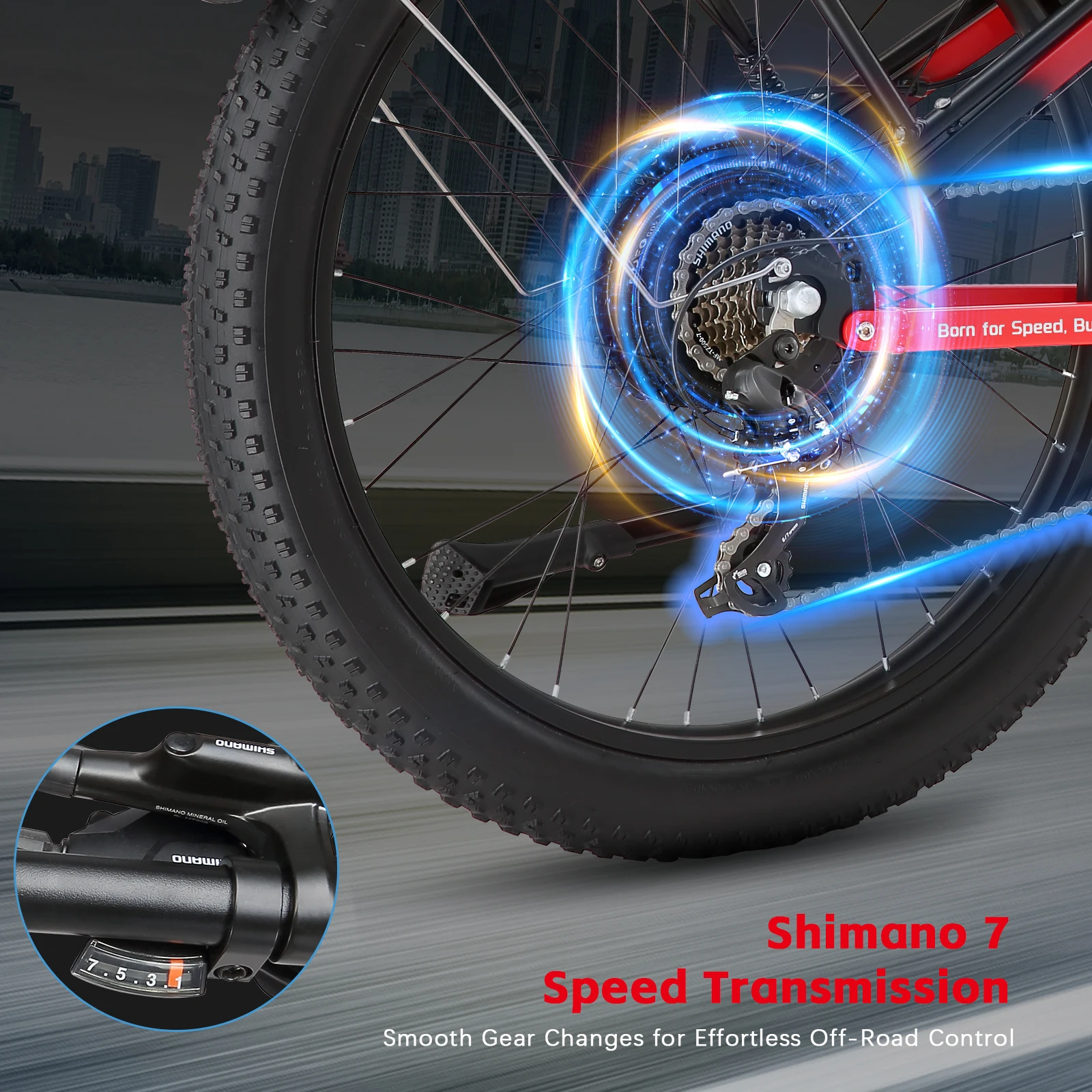 HALO KNIGHT H03 48V 1000W 19.2Ah Electric Bikes Fat Tire Adult Ebike 45km/h Electric Bicycles Hydraulic Brake Electric Motorbike