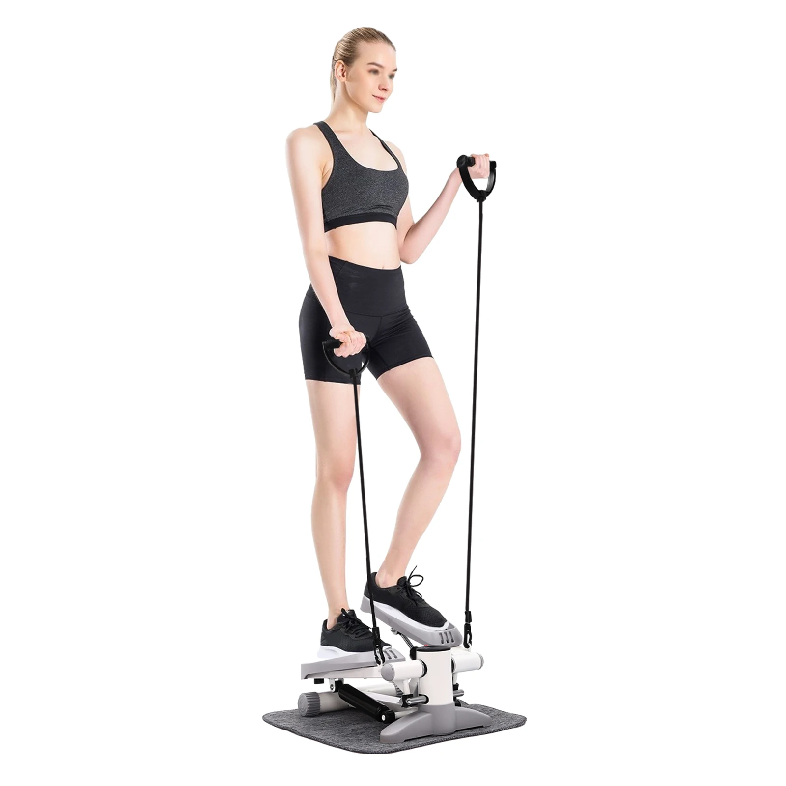 Grey Fitness Stepper Portable Fitness Stepper Fitness Mini Stepper For Home Office Workout Gym For Weight Loss Shaping Etc