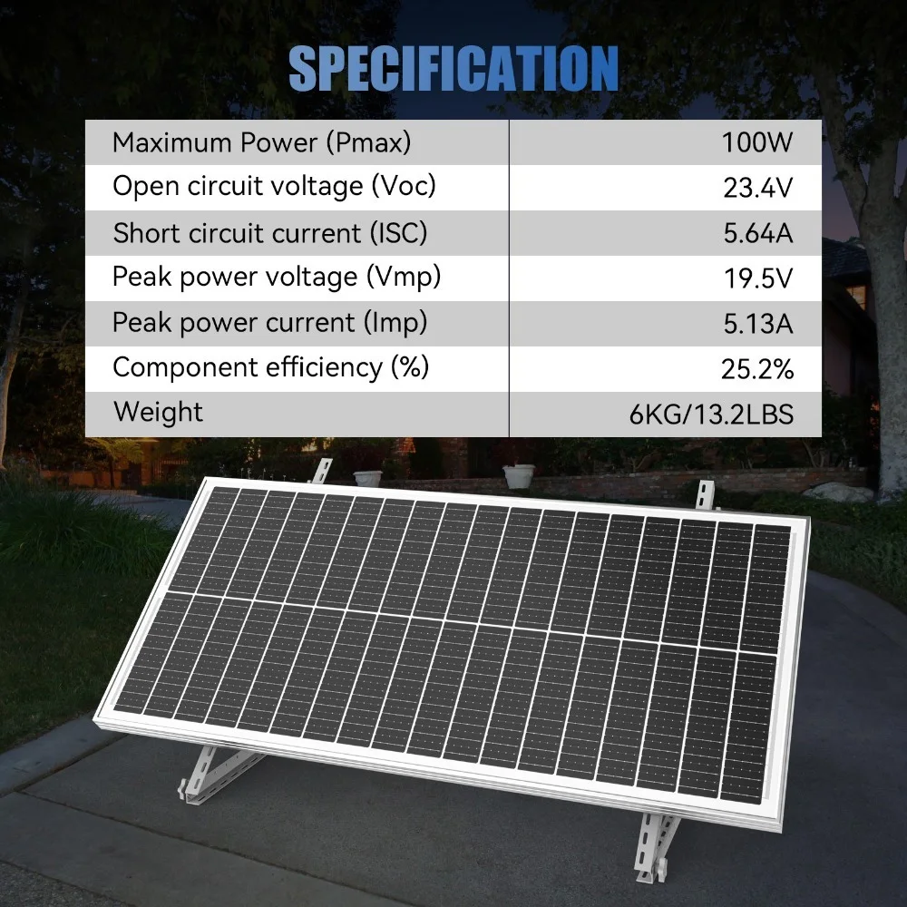 Rvpozwer 12.8V 400W/200W/100W 18BB Rigid Solar Panel Monocrystalline Silicon N-Type Solar Cells Waterproof Camping/Home/RV
