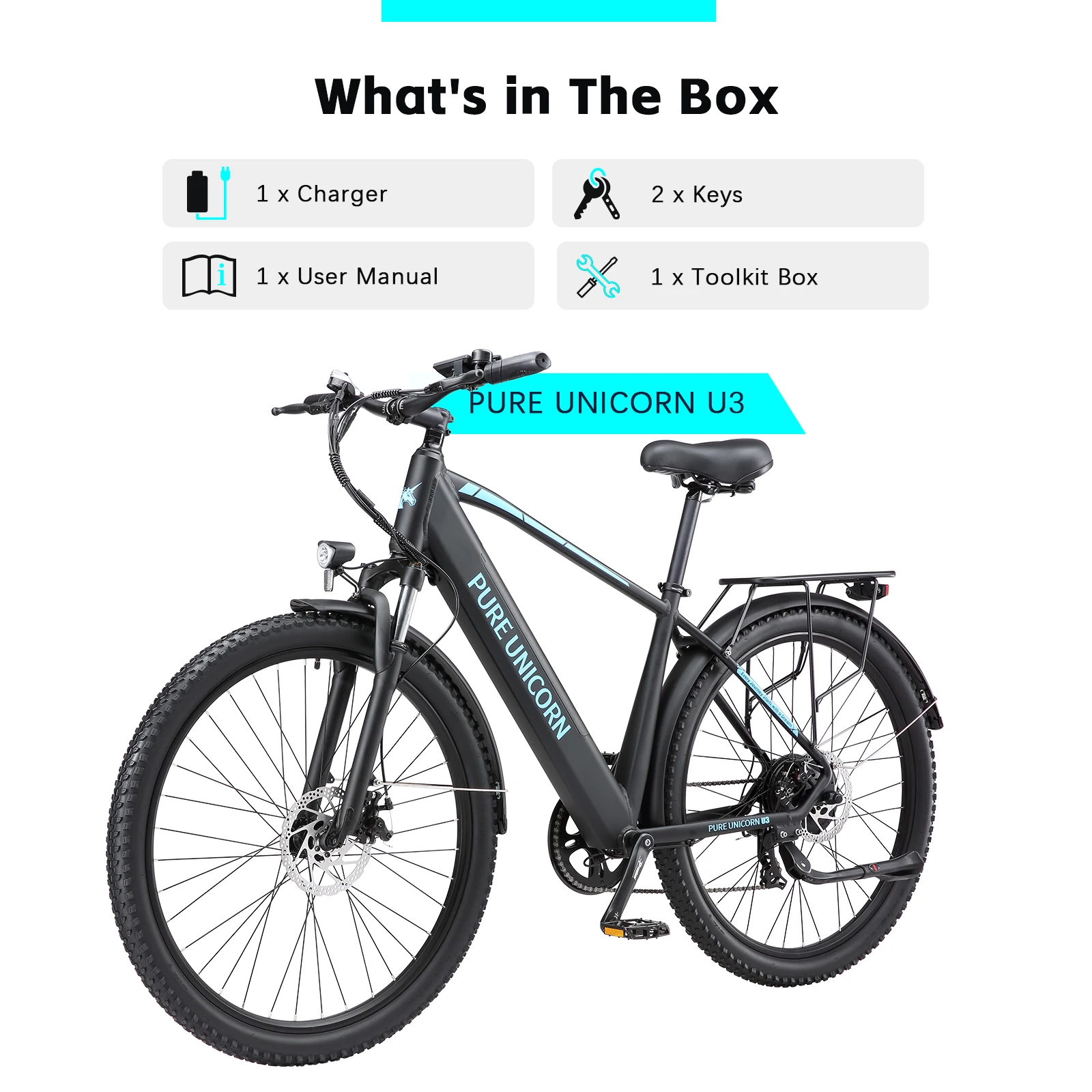 PURE UNICORN U3 29 Inch Electric Bike For Men 48V 750W Adult Ebikes Cheap Electric Bicycle Free Shipping Electric Mountain Bike
