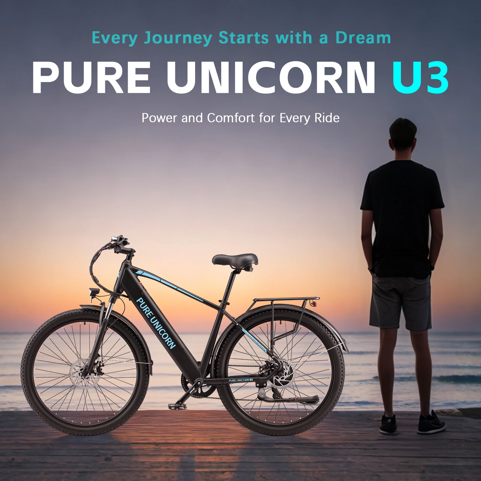 PURE UNICORN U3 29 Inch Electric Bike For Men 48V 750W Adult Ebikes Cheap Electric Bicycle Free Shipping Electric Mountain Bike