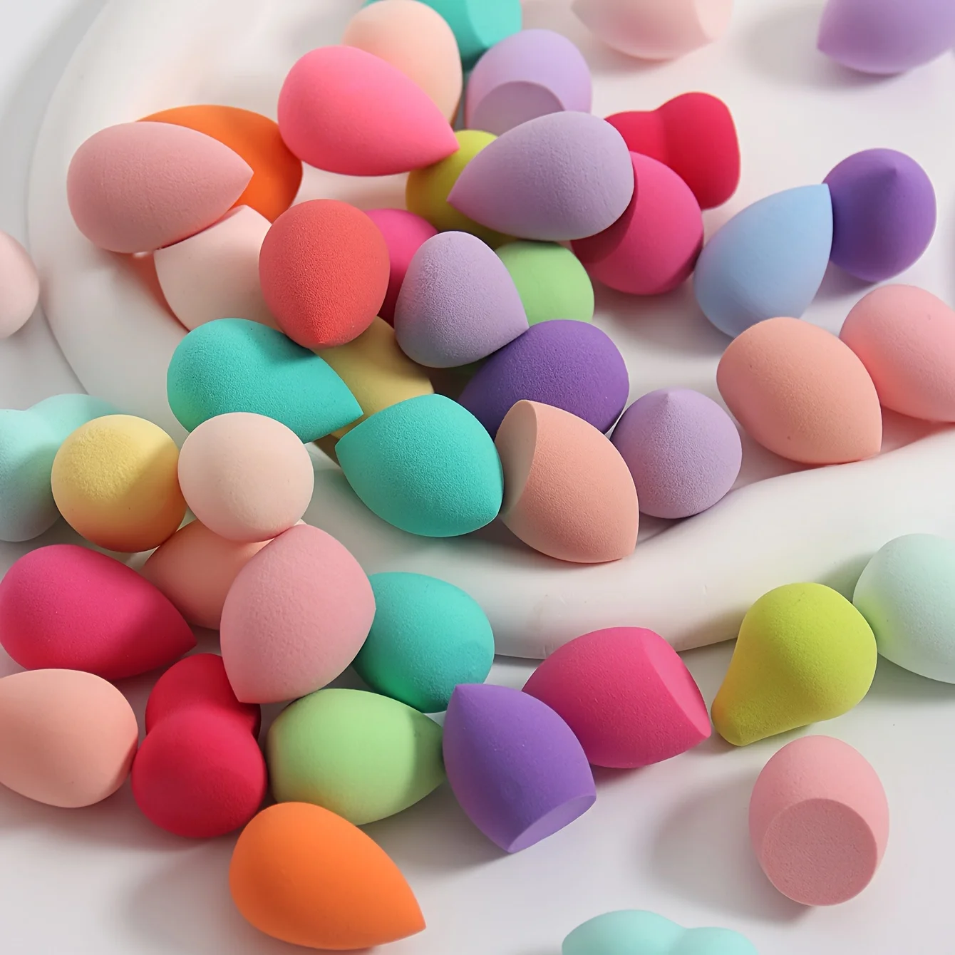 10/20/50/100 Pieces of Mini Beauty Sponges, Various Shapes and Colors of Makeup Sponges, Mixed Beauty Sponge Set, Makeup Tools