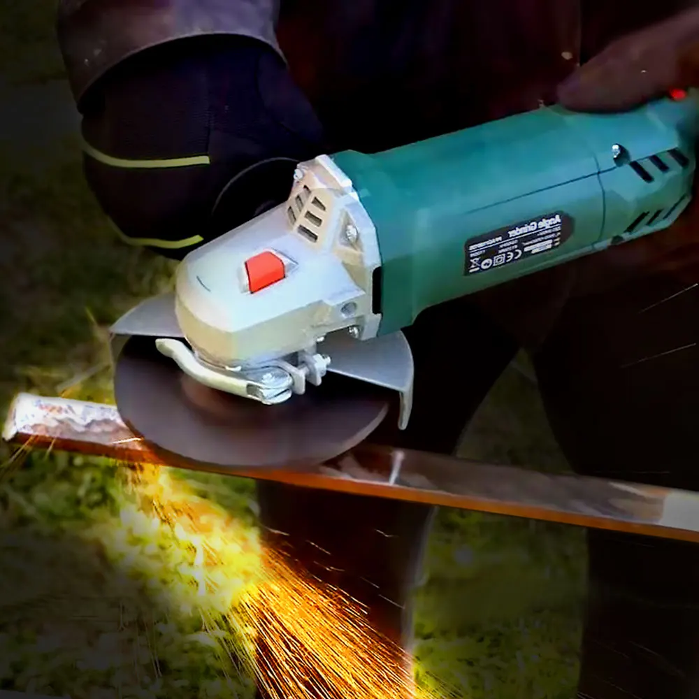 1100W 125mm Electric Angle Grinder 6 Speed Control Variable Speed Toolless Guard Cutting Grinding Metal Stone Power Tools