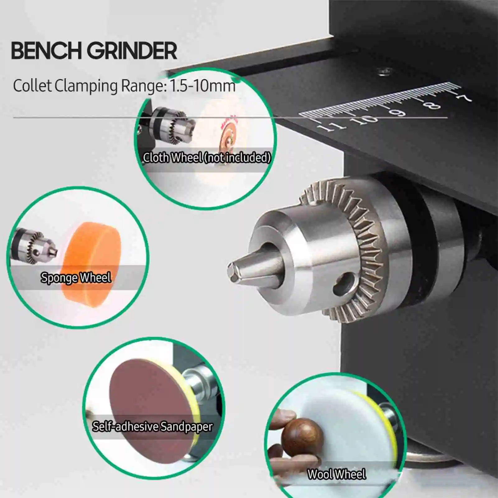 Portable Mini Bench Saw Belt Sander 200W Variable Speed Circular Table Saw 30mm Cutting Depth Benchtop Sanding Machine