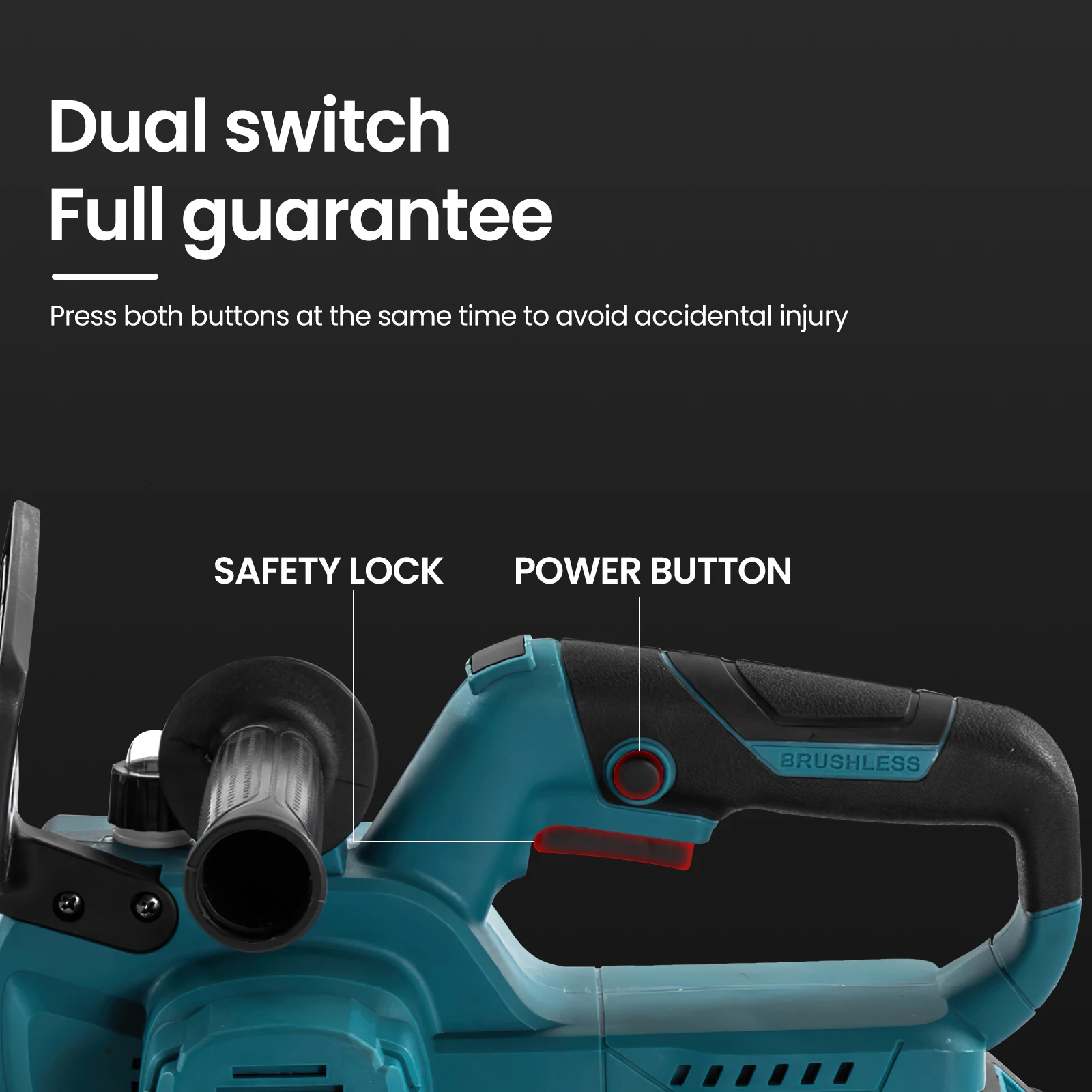 12-Inch Brushless Cordless Chainsaw, 0-8000RPM, Compatible with Makita 18V Battery,30cm Cutting Capacity for Wood & Tree Pruning