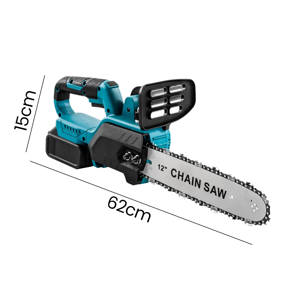 12-Inch Brushless Cordless Chainsaw, 0-8000RPM, Compatible with Makita 18V Battery,30cm Cutting Capacity for Wood & Tree Pruning