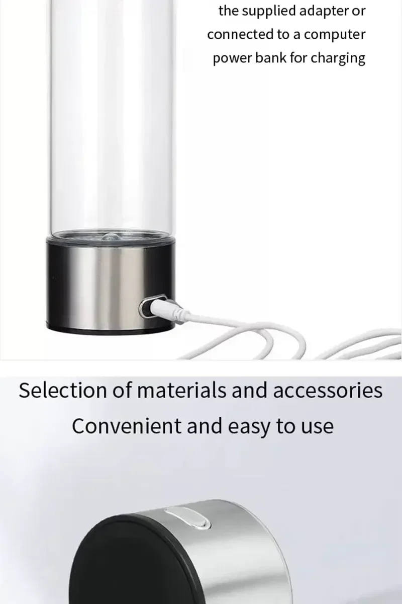 Hydrogen-Rich Water Cup Electric Hydrogen Rich Water ml Generator kick Titanium Quality Filter Portable Antioxidant Lonizer