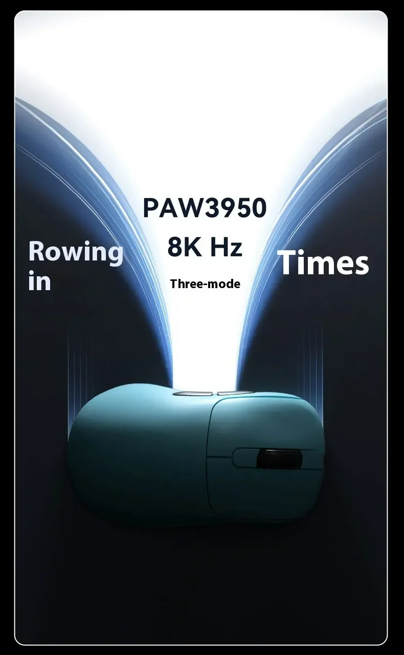Ajazz AJ179 APEX Wireless Gaming Mouse with Color Screen Base, Bluetooth, PAW3395, 400mAh Battery, 8000Hz Refresh Rate