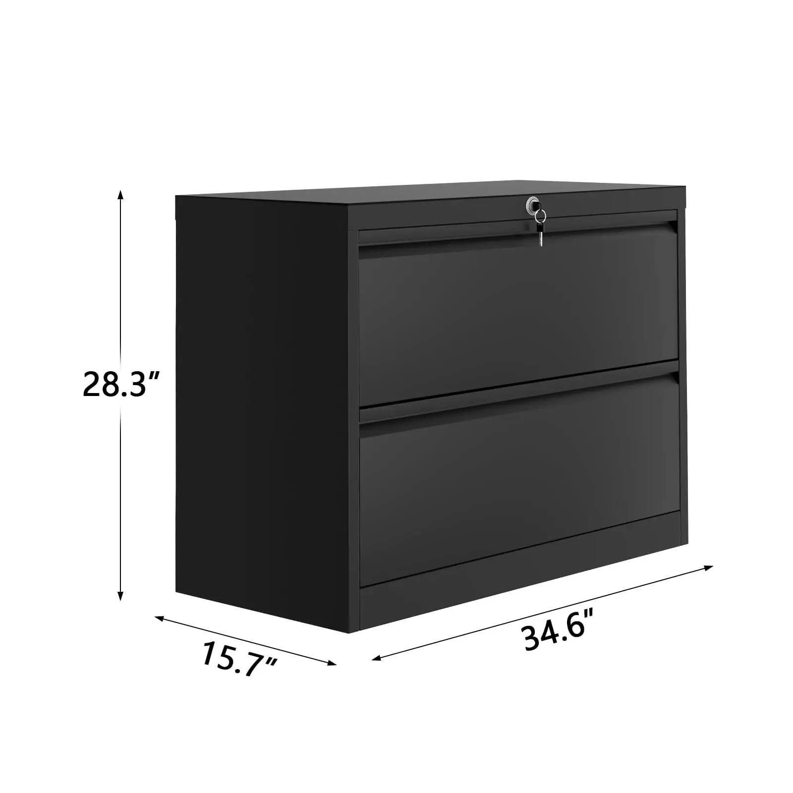 2-Drawer Metal File Cabinet with Lock, Heavy Duty Filing Cabinet for Letter/Legal/A4/F4 Documents –Vertical Storage Organizer