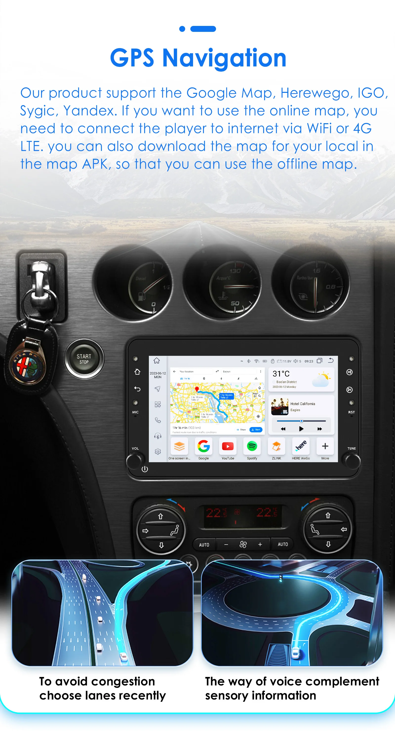 Android Car Radio for Alfa Romeo 159 Brera Spider Sportwagon Car Multimedia 1Din Wireless Carplay autoradio 7862 Intelligent GPS