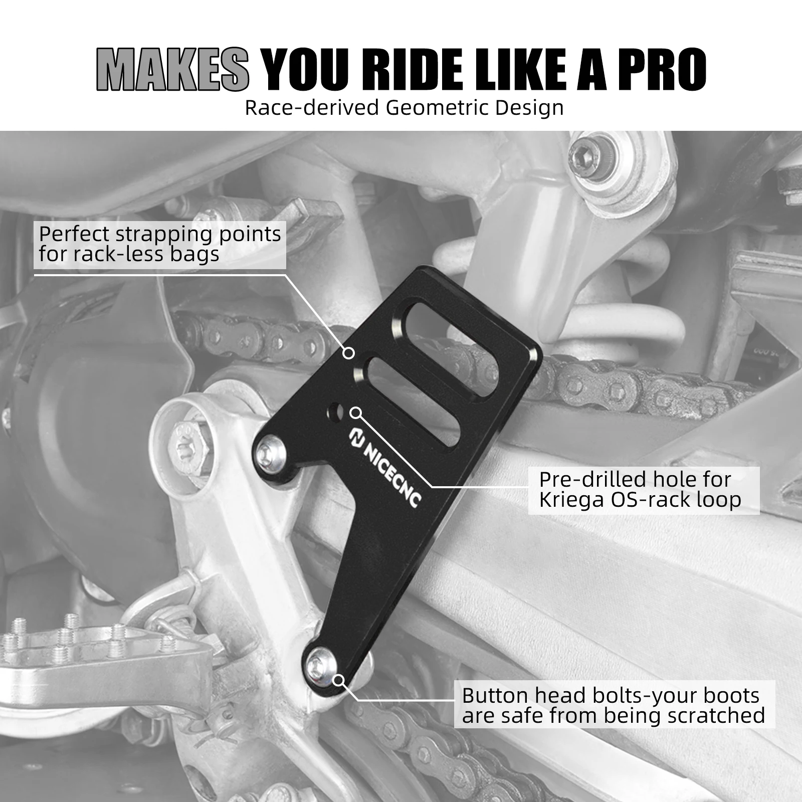 Heel Guard Cover Protector Rack-less Bags Brackets For KTM 690 Enduro/SMC/R 2008-2024 Husqvarna 701 Enduro SM Supermoto 16-2024