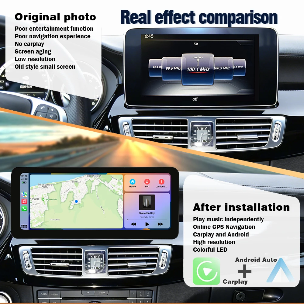 AUTOTOP 10.25" Touch Screen Linux Car Video Player For Mercedes Benz CLS W218 2010-2018 Wireless CarPlay Android Auto MirrorLink