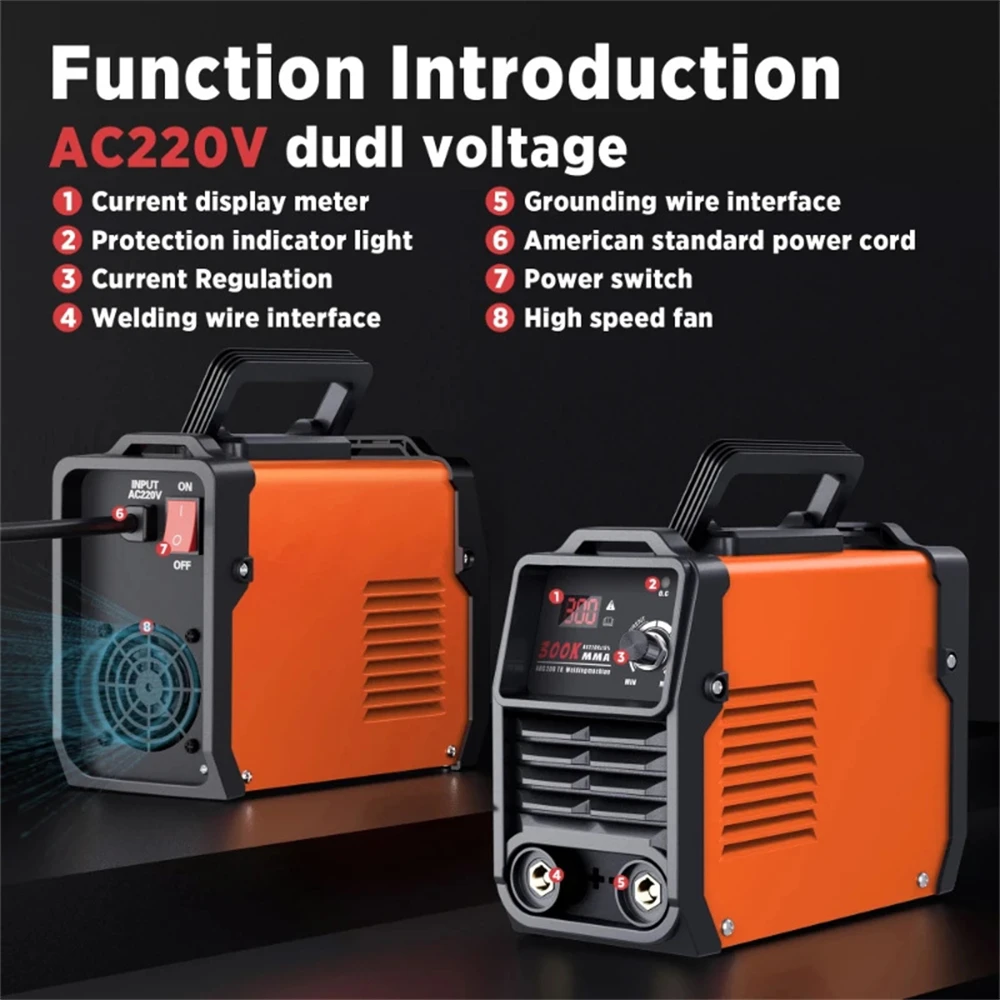 Portable 300K MMA Arc Welder Inverter Welding Machine 220V Electric Welding Equipment For DIY Welding Working & Electric Working