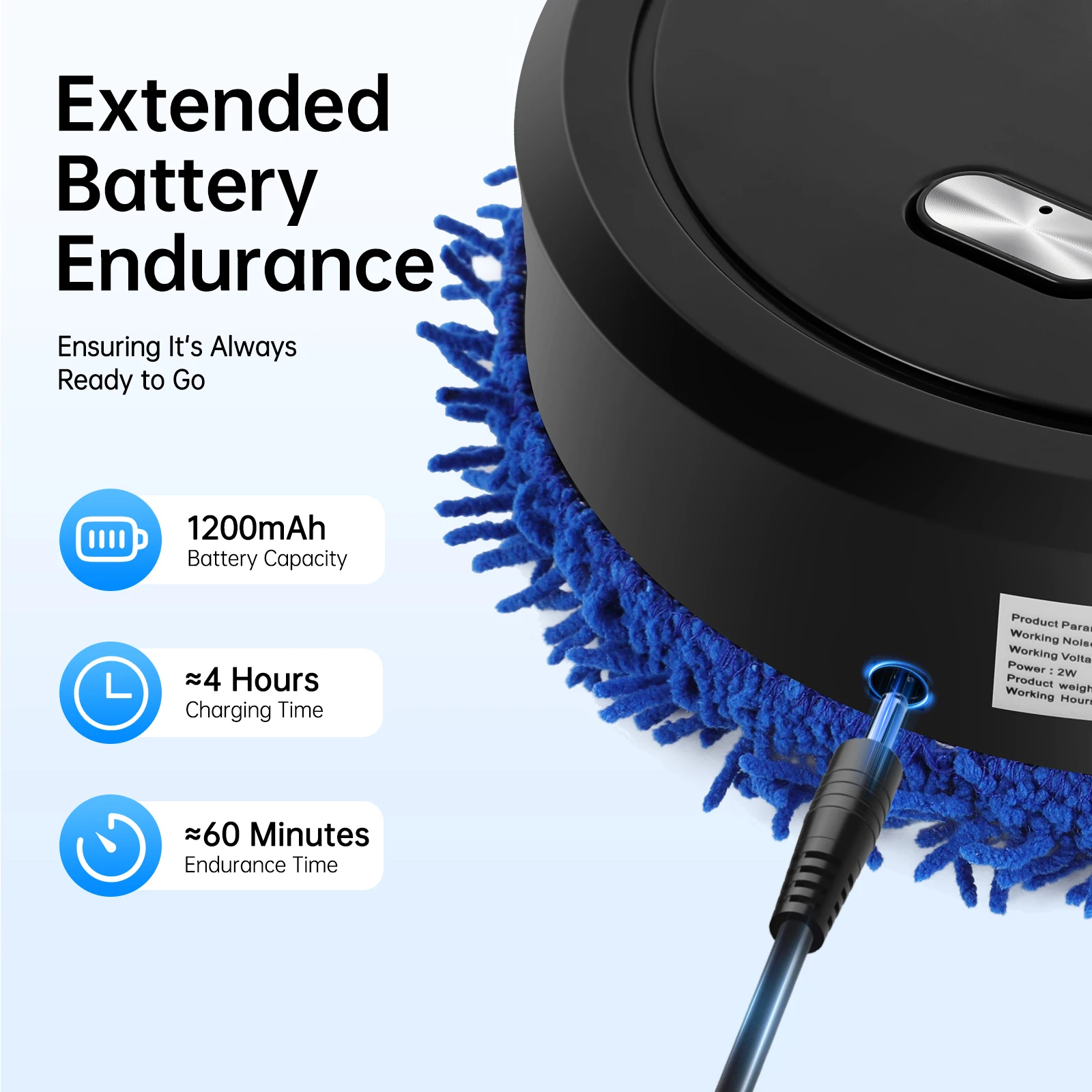 Automatic Mopping Robot Wet and Dry Mopping Machine Household Intelligent Sweeping Cleaner Rechargeable for Home