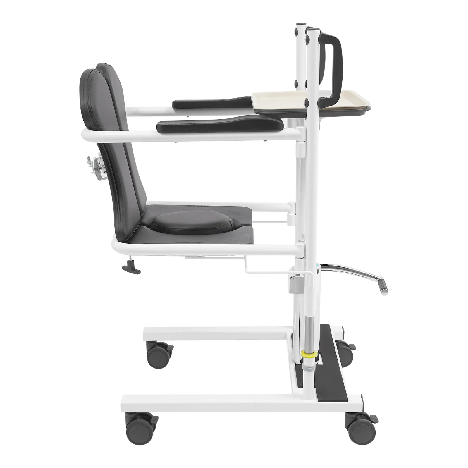 Patient Lift Transfer Chair,Hydraulic Lifting Wheelchair for Household,Hospital,Nursing Home,Adjustable Height,180° Split Seat