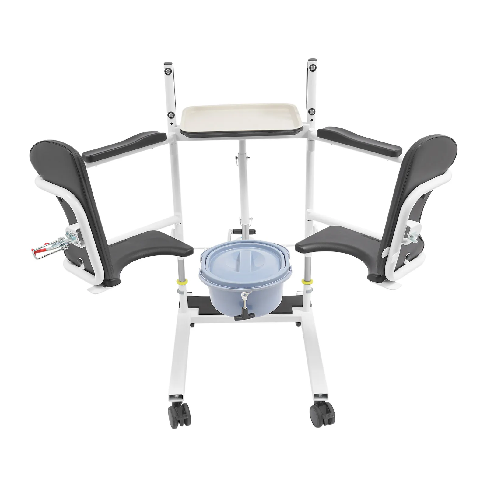 Patient Lift Transfer Chair,Hydraulic Lifting Wheelchair for Household,Hospital,Nursing Home,Adjustable Height,180° Split Seat