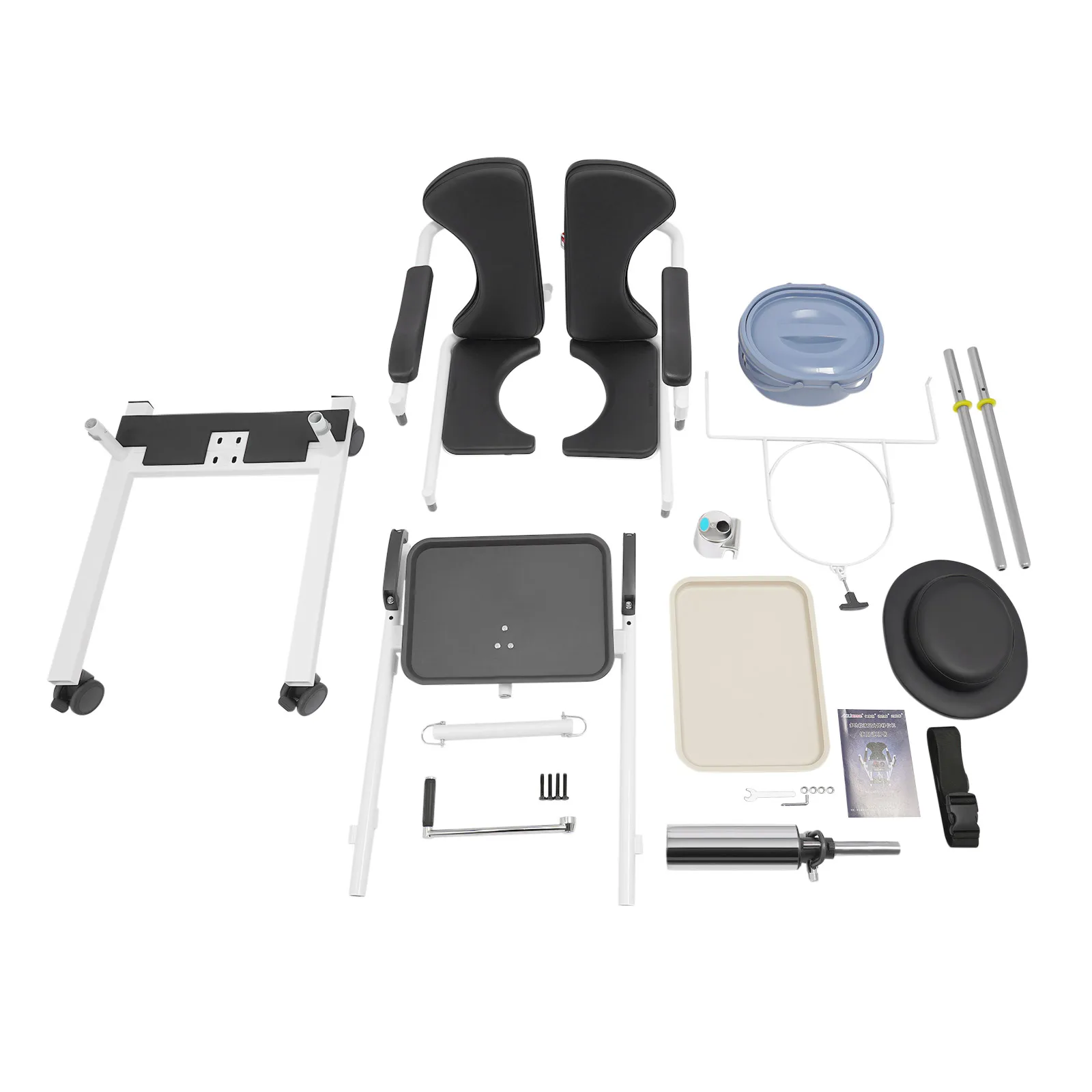 Patient Lift Transfer Chair,Hydraulic Lifting Wheelchair for Household,Hospital,Nursing Home,Adjustable Height,180° Split Seat
