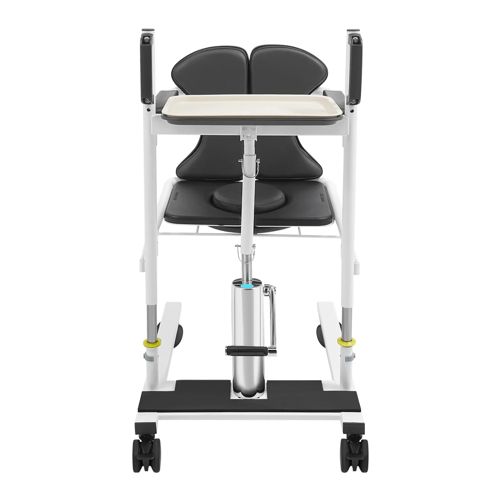 Patient Lift Transfer Chair,Hydraulic Lifting Wheelchair for Household,Hospital,Nursing Home,Adjustable Height,180° Split Seat