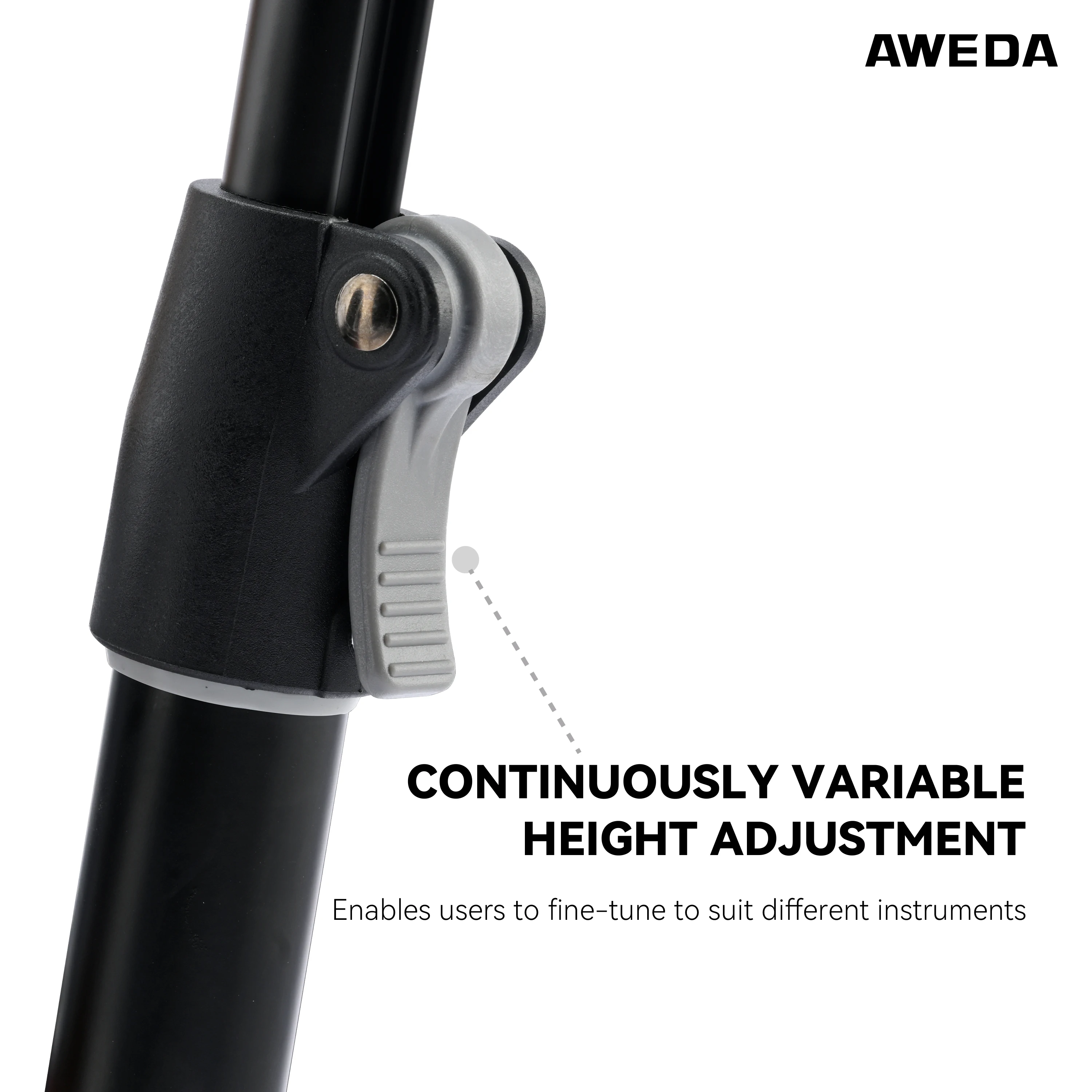 AWEDA Premium Auto Fit Locking Single Tripod Guitar Stand – Stable Floor Stand for Electric, Acoustic & Bass Guitar