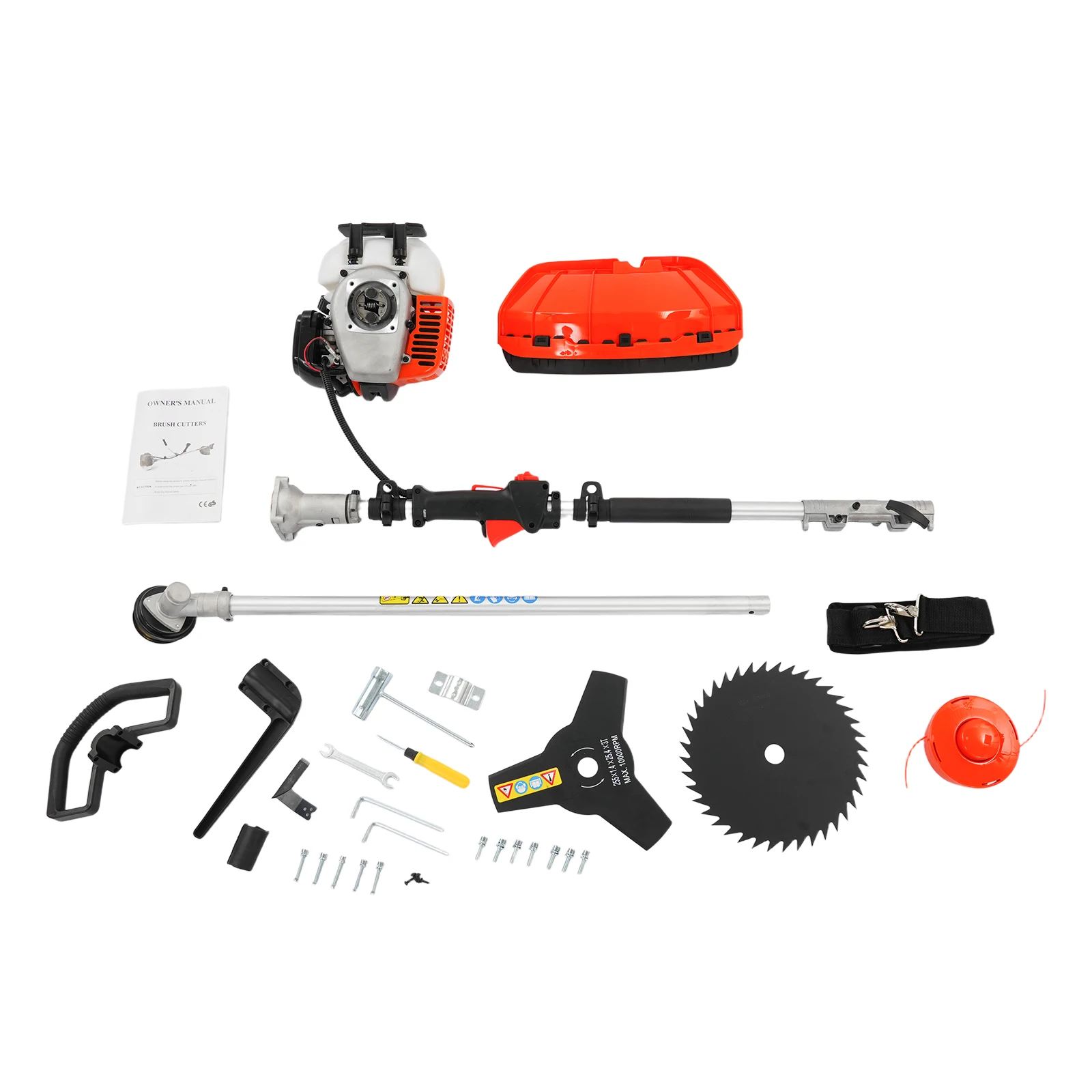 #90 Gas String Trimmer Weed Grass Cutter Single Cylinder Air-Cooled 2-Stroke Gasoline Lawn Mower for Home Garden