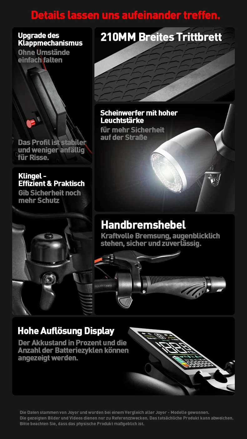 JOYOR T6E (ABE) Adult Electric Scooter 20km/h Max Speed 70km Range 500W Motor 48V 18Ah Battery 10 inch Tires E-Scooter