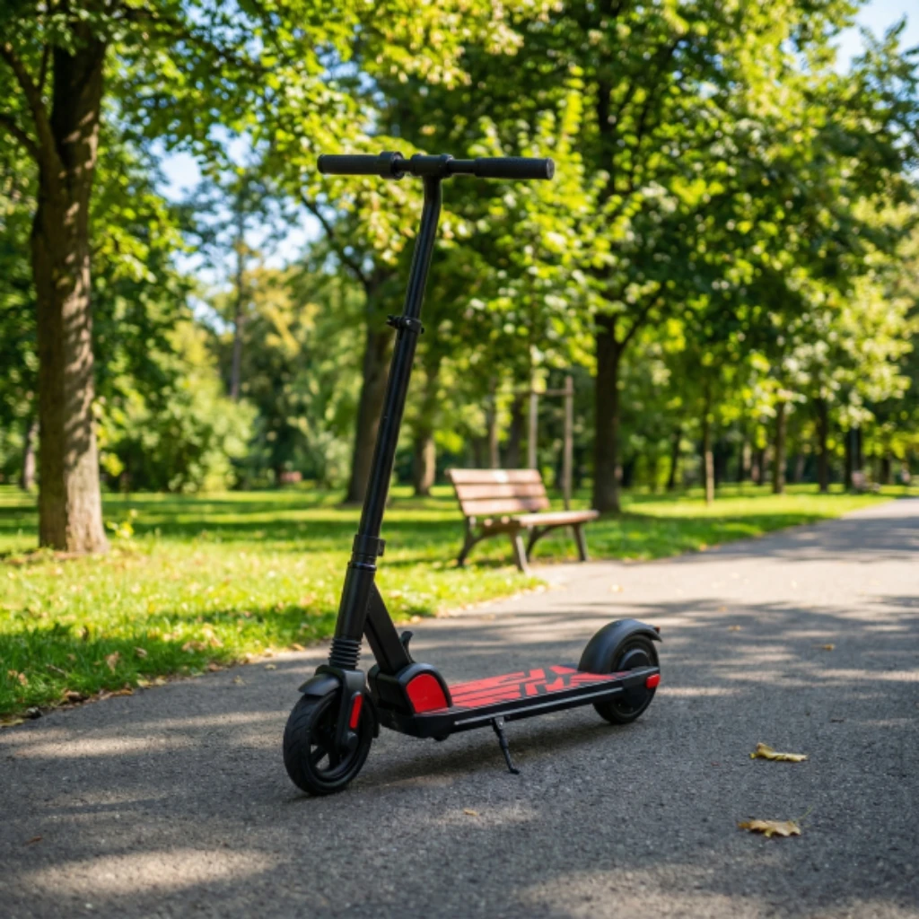Child Electric Scooter 150W for Ages 6-12, 10 MPH & 7 Mile Range, Adjustable Speed & Height, Colorful LED Lights & Display