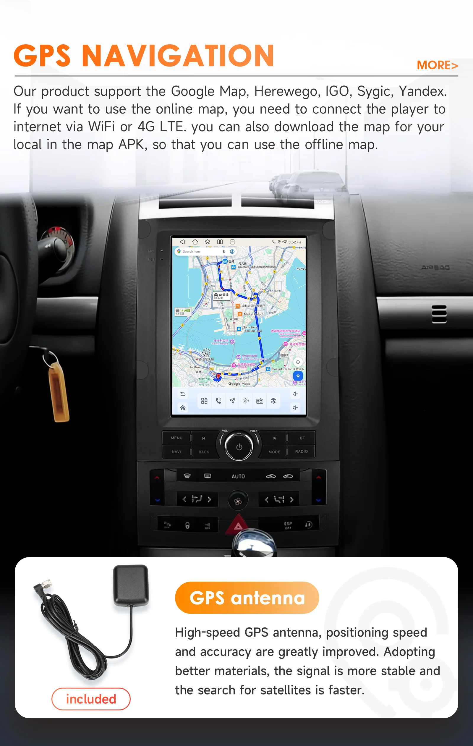 2din Android Car Radio for Peugeot 407 2004 - 2011 6115 GPS Car Intelligent 360Cam Wireless Carplay 9.7inch Vertical Screen WIFI