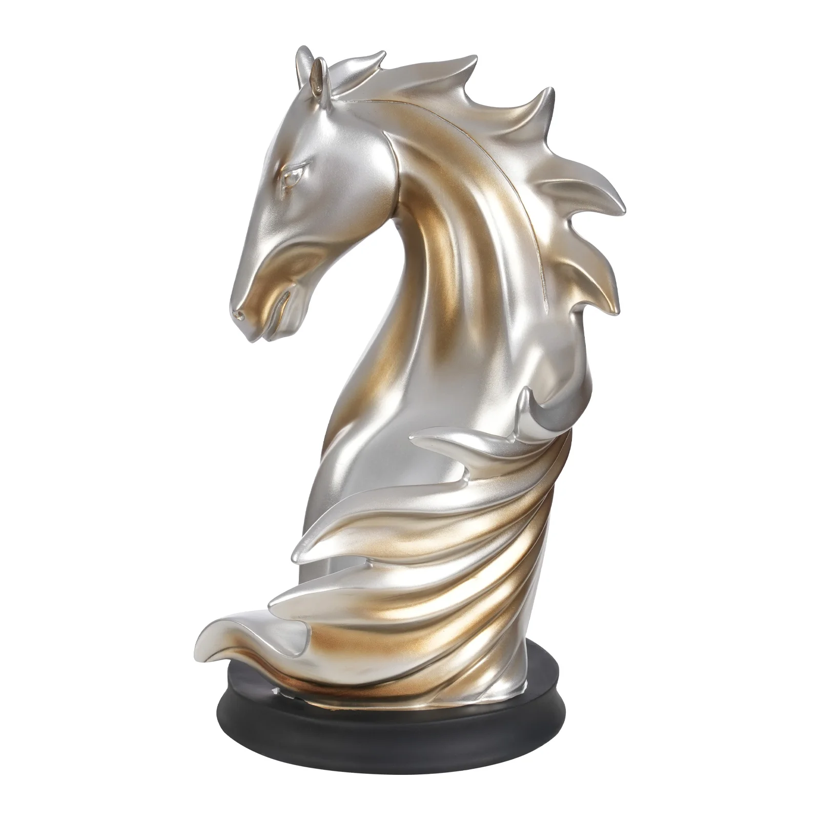 Elegant Horse Head Wine Bottle Holder Silver Gold Resin Modern Decorative Rack for Home Bar Kitchen Office Gift