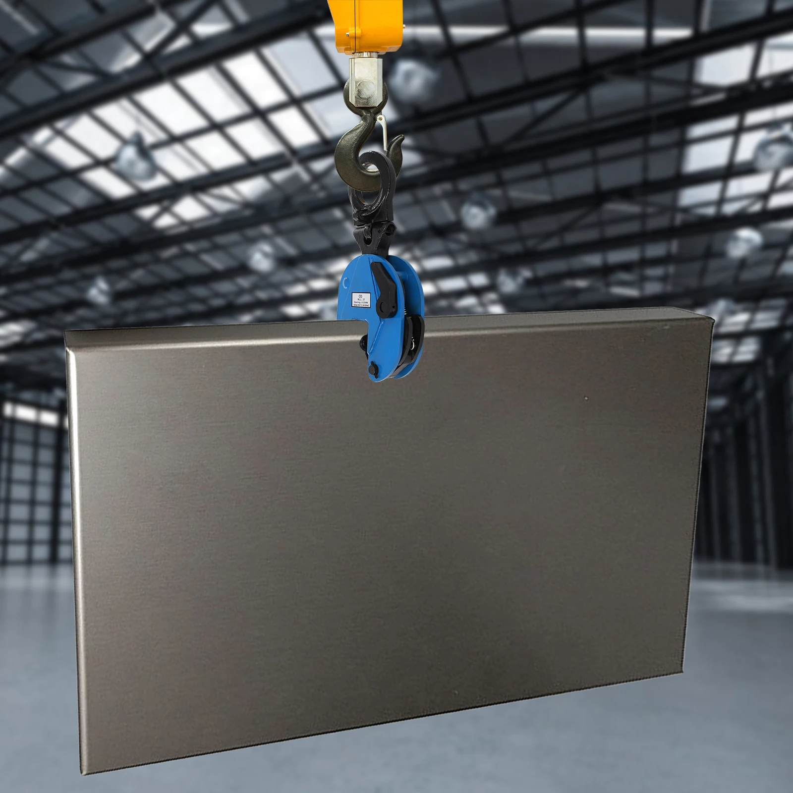2 Ton Plate Lifting Clamp, Steel Plate Lifting Clamp for 0-0.98in Thickness, Alloy Steel Horizontal Vertical Hoist Clip