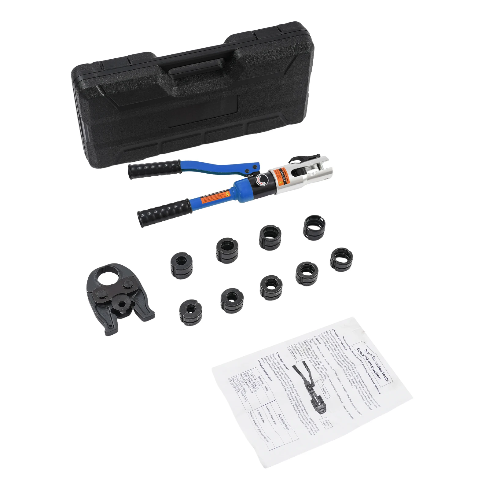 10T Hydraulic Pipe Press Tool, Pipe Connector Press Tool V12 15 18 22 28mm+Th16 20 26 32mm For Crimping Stainless Steel Pipes