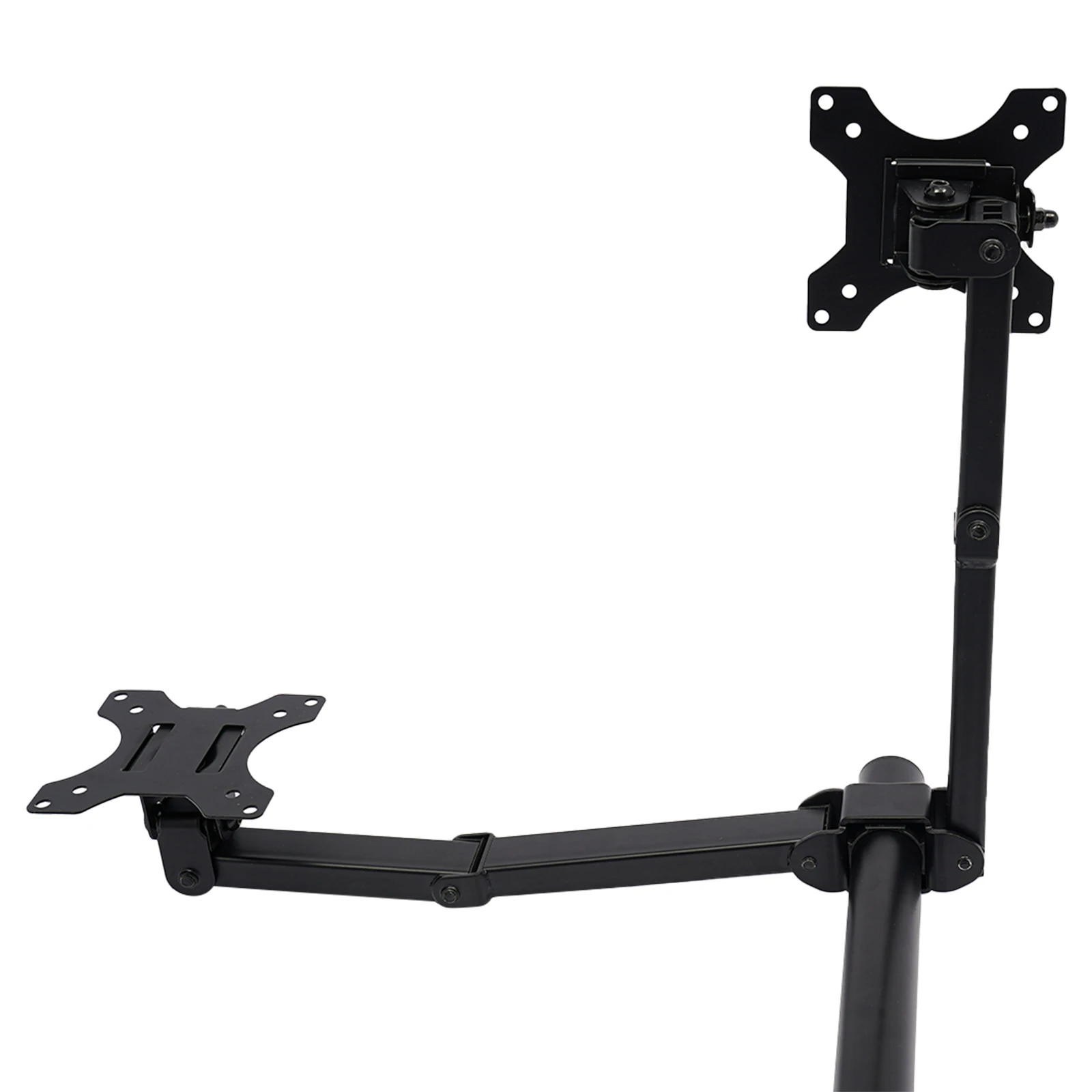 4 Monitor Stand Mount Adjustable Height Free Standing Desk Mount Fits up to 27In Each Capacity 19.8lbs for Offices
