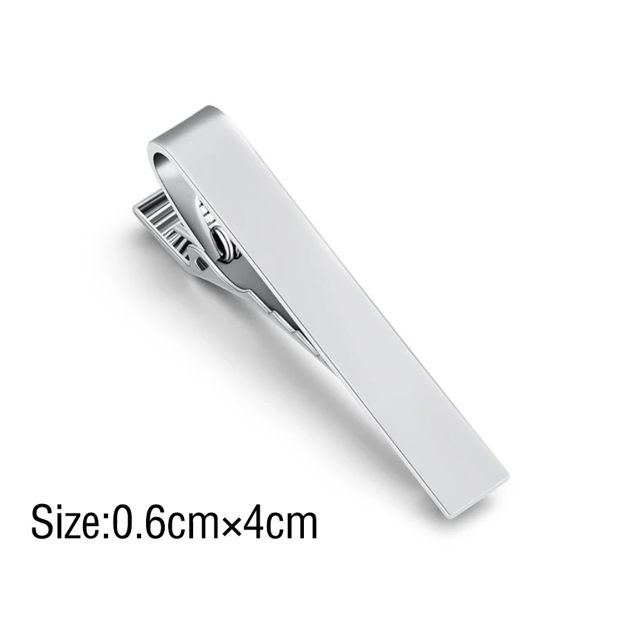 Tie Clip Necktie Accessories Fashion Style Ties for Men Metal Tone Simple Bar Clasp Practical Clasp Tie Pin for Mens Collar Clip