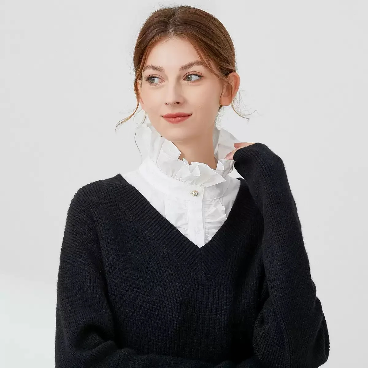 Fashion Half Shirt Style Fake Collar for Women Stand Detachable Collar Fake Girls Vintage Lace Ladies False Blouse Collar Decor