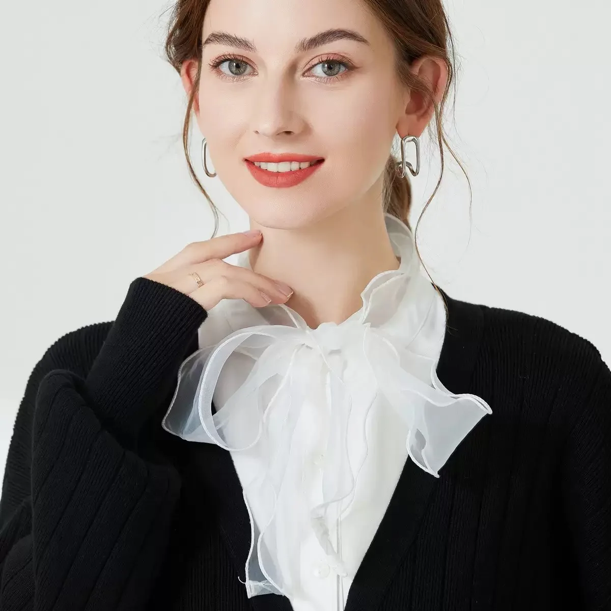 Fashion Half Shirt Style Fake Collar for Women Stand Detachable Collar Fake Girls Vintage Lace Ladies False Blouse Collar Decor