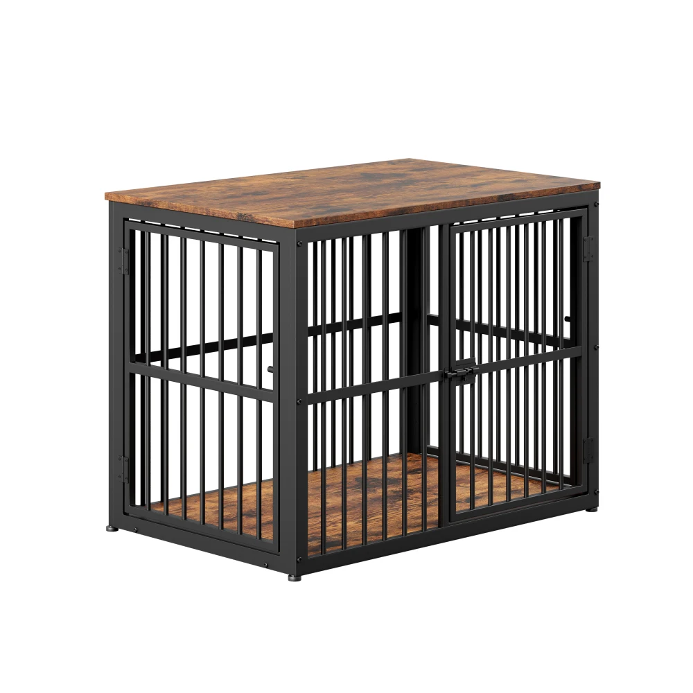 Modular Dog Crate Furniture Pet Cage with Waterproof Tabletop 2-in-1 Side/Night Table Combinable Stackable for Multiple Dogs