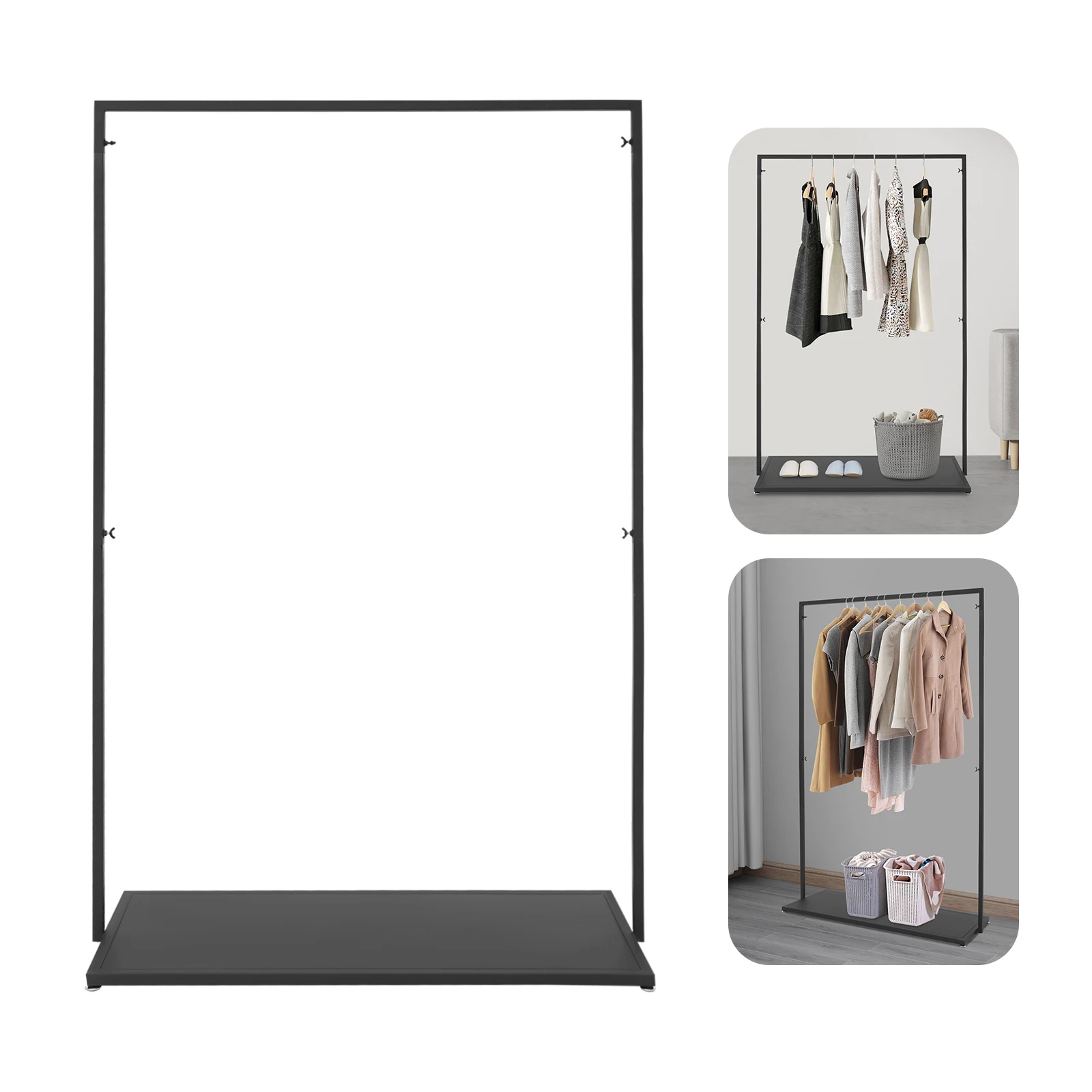 Heavy Duty Metal Clothes Rack 160cm Height Garment Display Stand w/ Base for Store Retail Home Clothing Rail Wardrobe Hanger