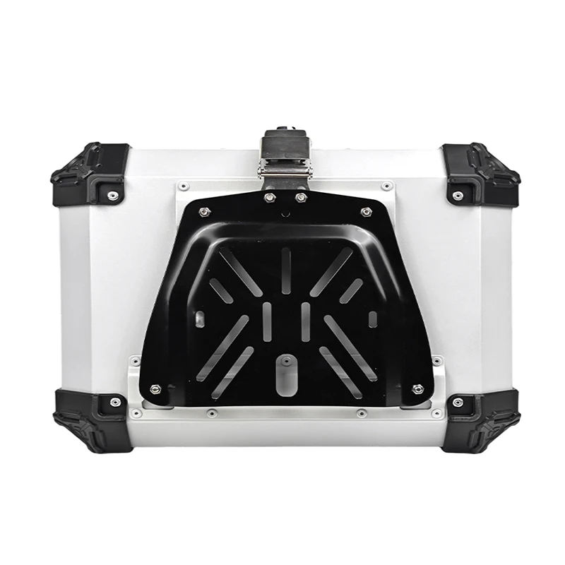 65L Motorcycle Top Case, Aluminum Alloy Waterproof Tail Box With Anti-Theft Lock & Quick Release, Universal Fit For Motorbike