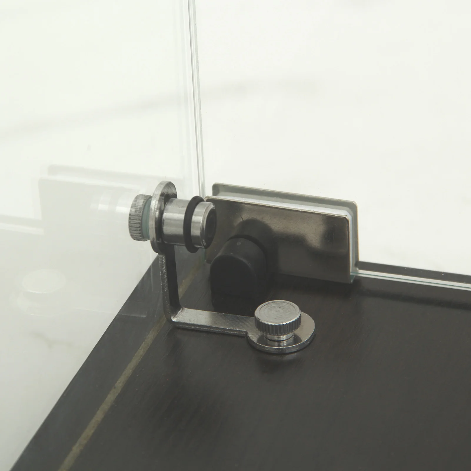 Glass Vitrina, 2 layers, glass cabinet, living room with LED, modern glass Collection cabinet, glass cabinet for Desk, collar objects