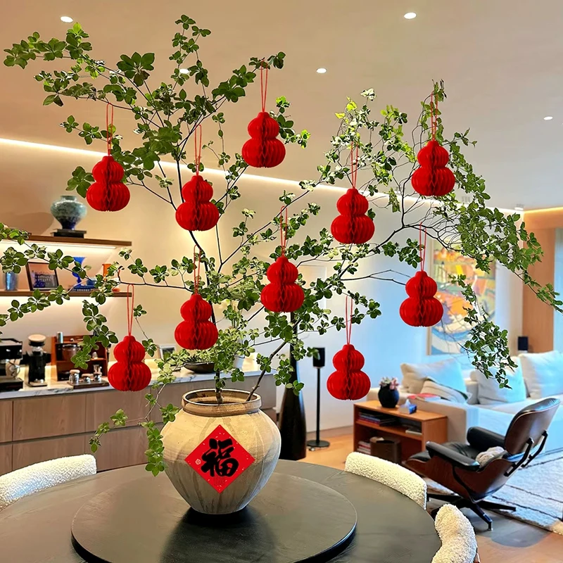 Chinese New Year Decorations 2026 Honeycomb Hanging Ornament Spring Festival Wedding Decoration Lunar New Year tet Decorations