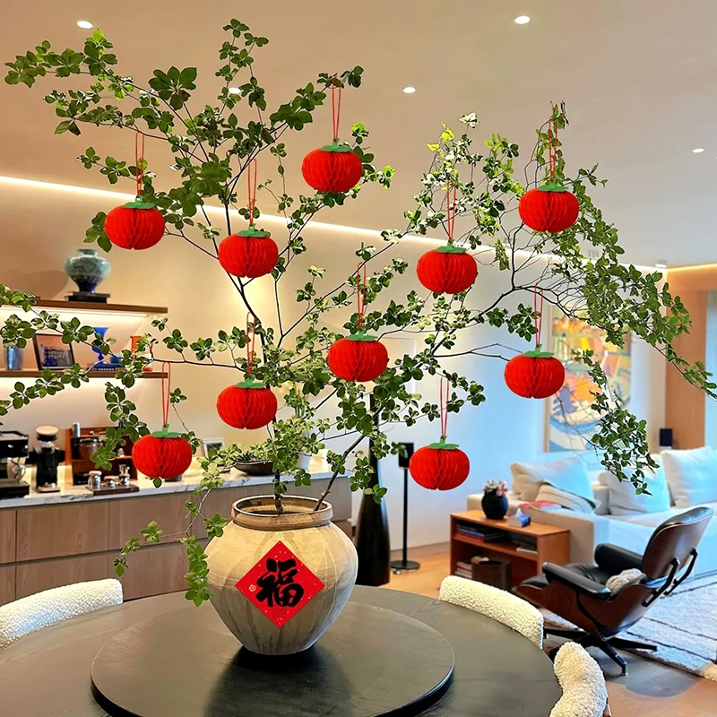 Chinese New Year Decorations 2026 Honeycomb Hanging Ornament Spring Festival Wedding Decoration Lunar New Year tet Decorations
